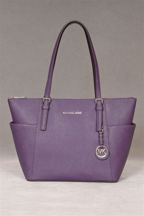 michael kors double strap purple purse|Michael Kors purple totes.